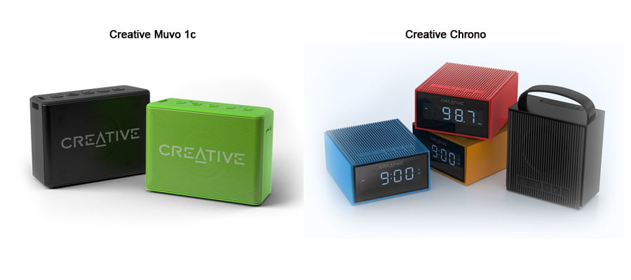 Creative Muvo 1c and Creative Chrono Bluetooth speakers