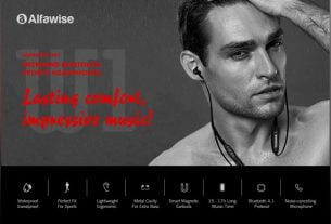 Alfawise W1 Neckband Bluetooth Sports Headphones
