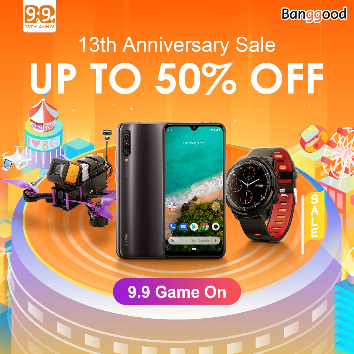 Banggood 13th Anniversary: Greatest Discount Release and Free Gifts