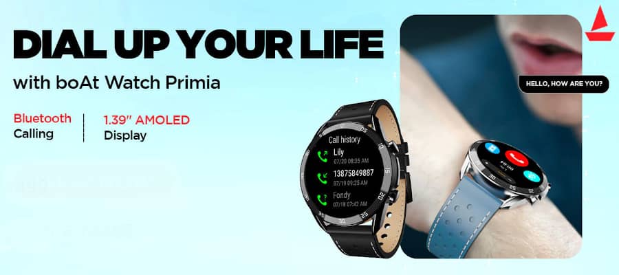 boAt launches Bluetooth calling smartwatch Primia with AMOLED display.  Details | Mint