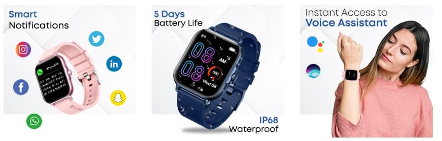 pTron Reflect Callz Smartwatch