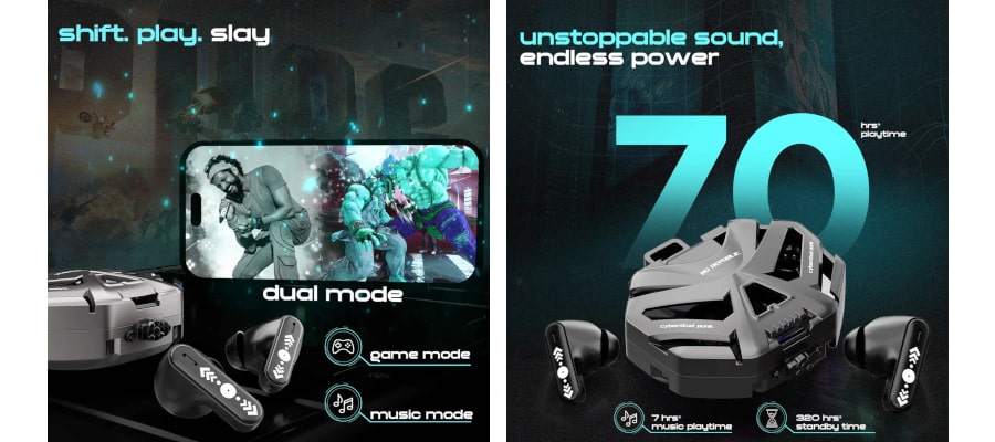 Nu Republic Cyberstud Punk TWS Earbuds