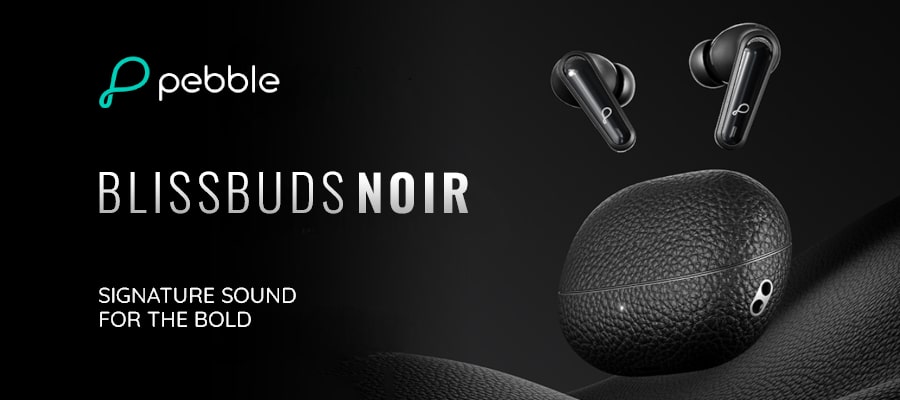 Pebble Blissbuds Noir TWS Earbuds