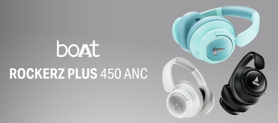 boAt Rockerz Plus 450 ANC Over-Ear Headphones