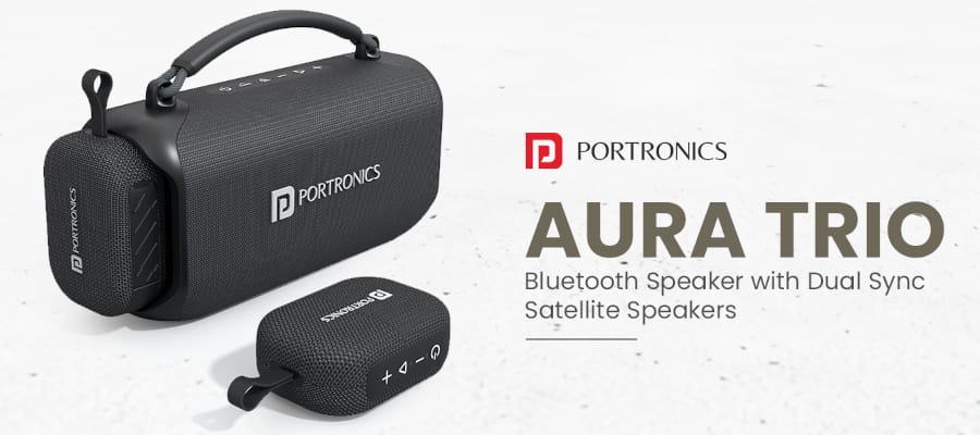 Portronics AuraTrio Portable Speaker